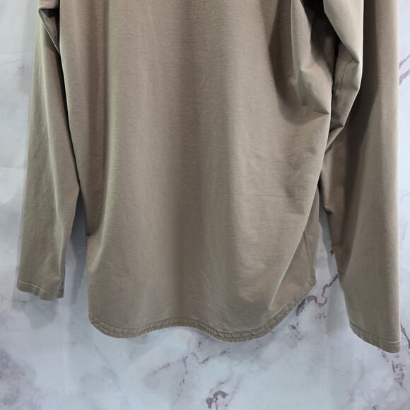 Bylt T Shirt Mens Large Brown Long Sleeve Drop Cut LS Blend Longline Tee Lux - Picture 7 of 10